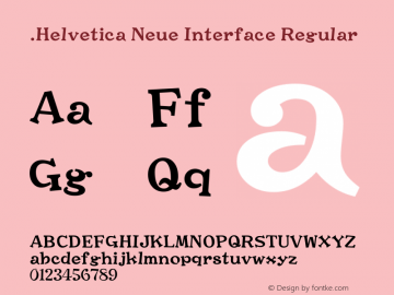 .Helvetica Neue Interface Regular 9.0d61e1 Font Sample