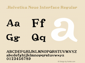 .Helvetica Neue Interface Regular 9.0d61e1图片样张