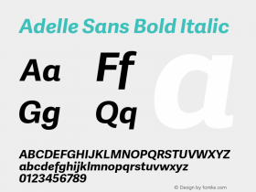 Adelle Sans Bold Italic Version 1.000图片样张