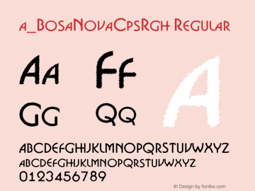 a_BosaNovaCpsRgh Regular 01.03 Font Sample