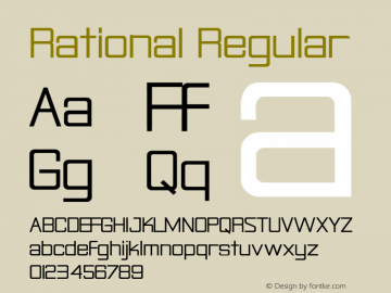 Rational Regular Macromedia Fontographer 4.1 9/24/00图片样张