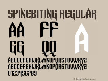 Spinebiting Regular Version 1.0 Font Sample