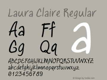 Laura Claire Regular Version 1.00 December 28, 2013, initial release图片样张