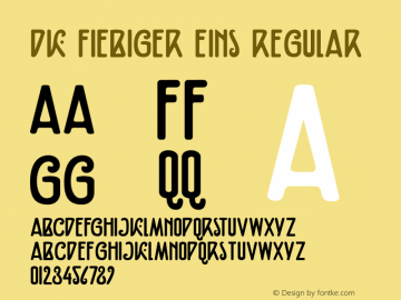 DK Fiebiger Eins Regular Version 1.000 Font Sample
