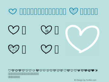 Heartsdingbats Medium Version 001.000 Font Sample