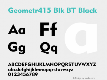 Geometr415 Blk BT Black mfgpctt-v1.52 Tuesday, January 26, 1993 2:24:39 pm (EST) Font Sample