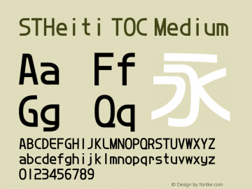 STHeiti T0C Medium 6.1d10e1 Font Sample