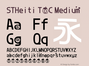 STHeiti T0C Medium 6.1d10e1 Font Sample