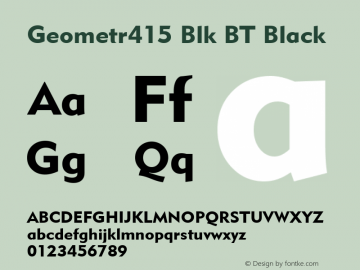 Geometr415 Blk BT Black mfgpctt-v1.52 Tuesday, January 26, 1993 2:24:39 pm (EST) Font Sample