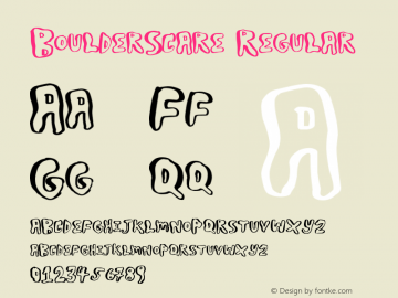 BoulderScare Regular Version 1.00 December 24, 2013, initial release Font Sample