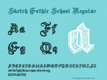 Sketch Gothic School Font | dafont.com
