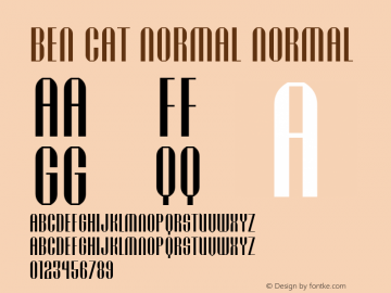 Ben Cat Normal Normal 1.0 Tue Jul 04 22:48:15 1995 Font Sample