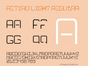 Retiro Light Regular Version 1.000;PS 001.001;hotconv 1.0.56 Font Sample