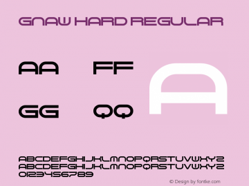 Gnaw Hard Regular Version 1.00 January 12, 2014, initial release图片样张