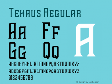 Tehaus Regular Version 1.000;PS 001.000;hotconv 1.0.70;makeotf.lib2.5.58329 Font Sample