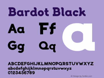 Bardot Black Version 1.000 Font Sample