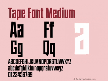 Tape Font Medium 001.000 Font Sample