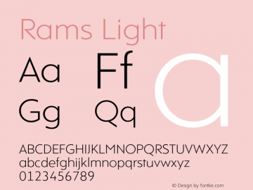 Rams Light Version 1.000;com.myfonts.tipografiaramis.rams.light.wfkit2.3XaT图片样张
