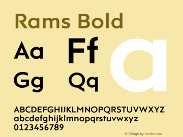 Rams Bold Version 1.000;com.myfonts.tipografiaramis.rams.bold.wfkit2.3XaR图片样张