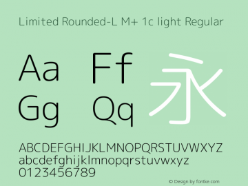 Limited Rounded-L M+ 1c light Regular Version 1.058.20140226 Font Sample