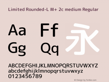 Limited Rounded-L M+ 2c medium Regular Version 1.059.20150529 Font Sample