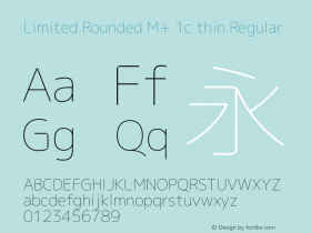 Limited Rounded M+ 1c thin Regular Version 1.057.20140107图片样张