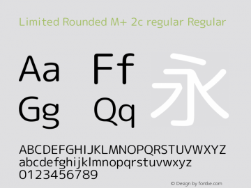 Limited Rounded M+ 2c regular Regular Version 1.057.20140107 Font Sample