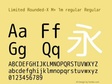 Limited Rounded-X M+ 1m regular Regular Version 1.059.20150110 Font Sample