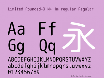 Limited Rounded-X M+ 1m regular Regular Version 1.059.20150529 Font Sample