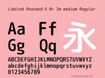 Limited Rounded-X M+ 2m medium Regular Version 1.057.20140107 Font Sample