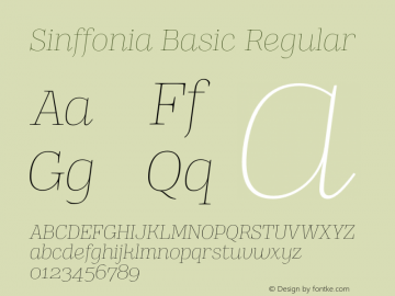 Sinffonia Basic Regular Version 1.000 Font Sample