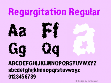 Regurgitation Regular Version 1 Font Sample