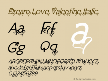 Dream Love Valentine Italic Version 1.000图片样张