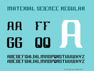 MATERIAL SCIENCE Regular Version 1.00 January 21, 2014, initial release图片样张