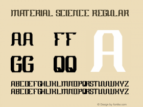 MATERIAL SCIENCE Regular Version 1.00 January 21, 2014, initial release Font Sample