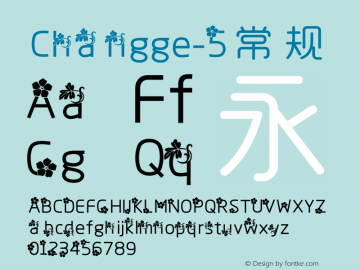 Changge-5 常规 Version 0.00 December 24, 2013 Font Sample