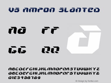 V5 Ampon Slanted Macromedia Fontographer 4.1 12/14/00图片样张