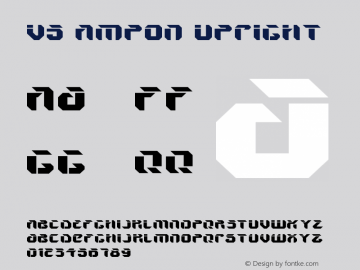 V5 Ampon Upright Macromedia Fontographer 4.1 12/14/00 Font Sample
