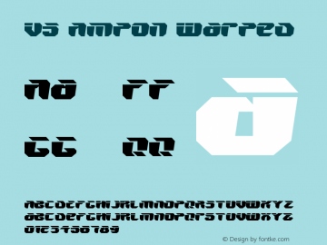 V5 Ampon Warped Macromedia Fontographer 4.1 12/14/00 Font Sample