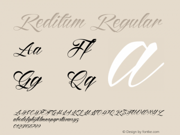 Reditum Regular Version 1.000;com.myfonts.mawns.reditum.regular.wfkit2.46Pu Font Sample