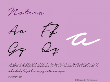 Notera ☞ Version 1.000;com.myfonts.easy.mawns.notera.regular.wfkit2.version.46Pv Font Sample