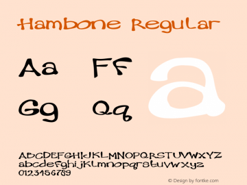 Hambone Regular Version 001.000图片样张