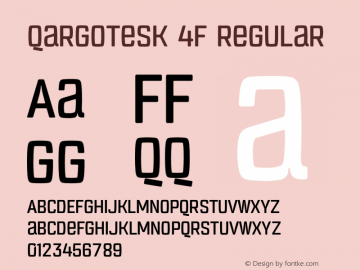 Qargotesk 4F Regular 1.001; Fonts for Free — vk.com/fontsforfree图片样张