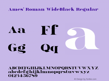 Ames' Roman WideBlack Regular Version 1.000;PS 001.000;hotconv 1.0.70;makeotf.lib2.5.58329图片样张