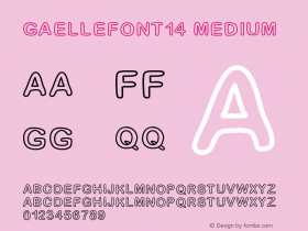 GaelleFont14 Medium Version 001.000图片样张