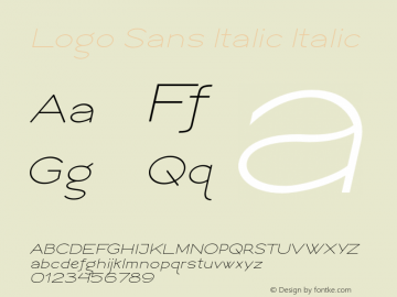 Logo Sans Italic Italic Version .001图片样张