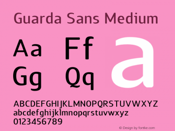 Guarda Sans Medium 001.000; Fonts for Free; vk.com/fontsforfree图片样张
