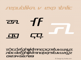 Republika V Exp Italic Version 1.0; 2000; initial release图片样张