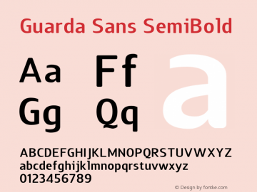 Guarda Sans SemiBold 001.000; Fonts for Free; vk.com/fontsforfree图片样张