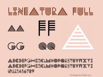 Lineatura Full Version 1.001; Fonts for Free; vk.com/fontsforfree图片样张